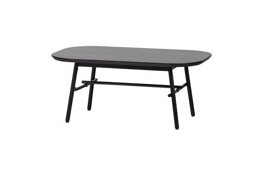 Tavolino in legno di mango e metallo nero Elegance