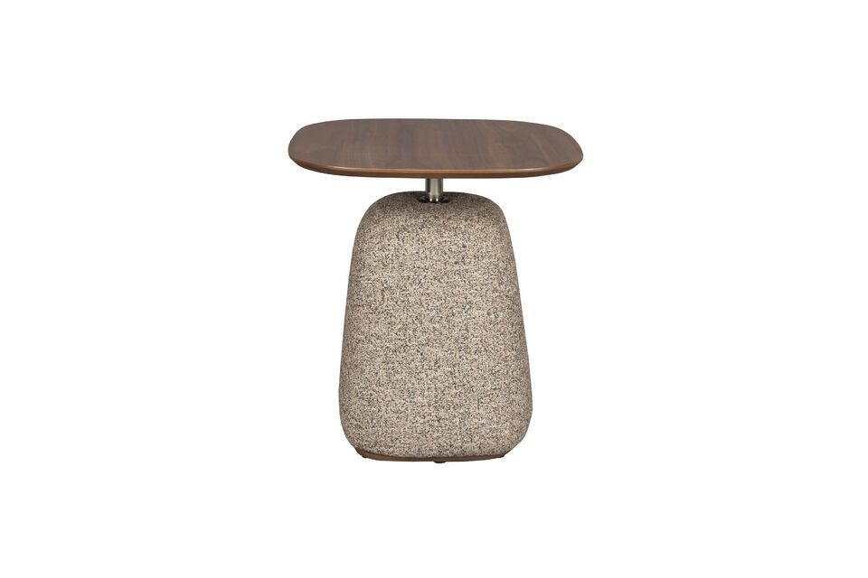Tavolino in legno e tessuto marrone Shelly DutchBone