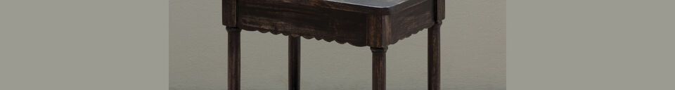 Materiali prima di tutto Tavolino in legno nero Charlotte
