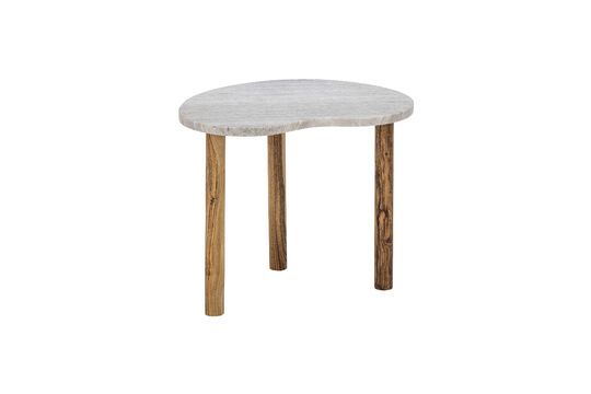 Tavolino in marmo e legno Vigdis