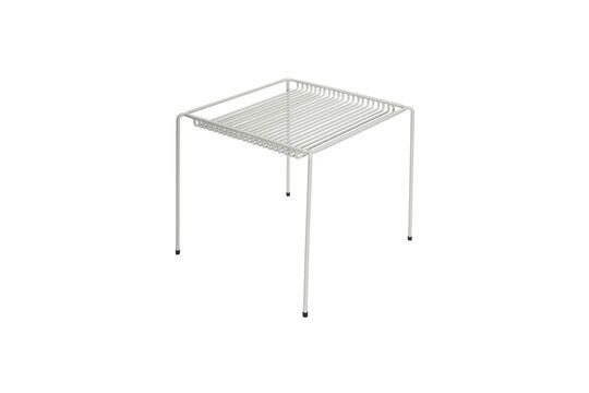 Tavolino in metallo grigio chiaro String