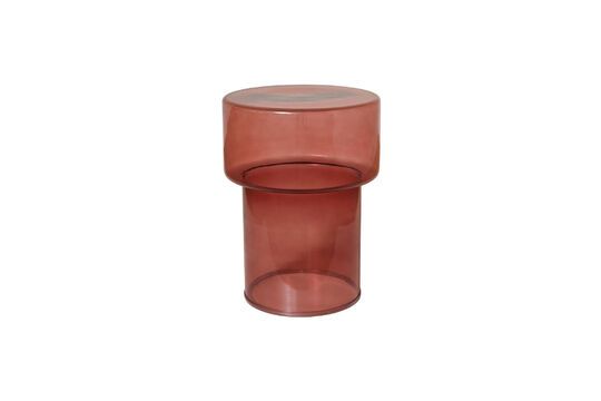 Tavolino in vetro rosso Neo