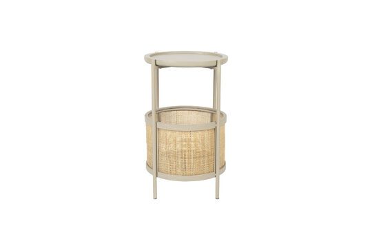Tavolino Makoto in rattan beige
