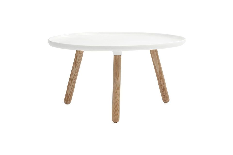 Tavolino rotondo grande in composito bianco Tablo Normann Copenhagen