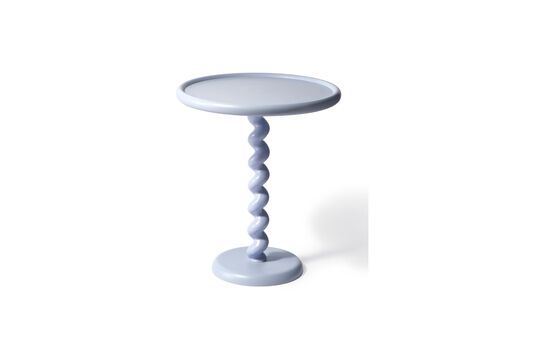Tavolino Twister in fusione di alluminio azzurro Foto ritagliata