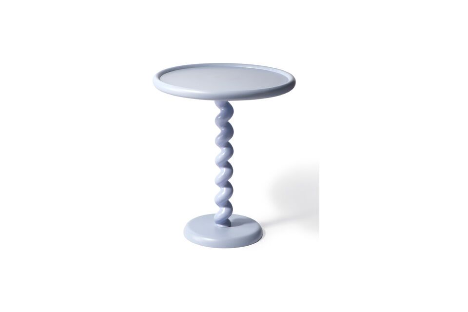 Tavolino Twister in fusione di alluminio azzurro Pols Potten