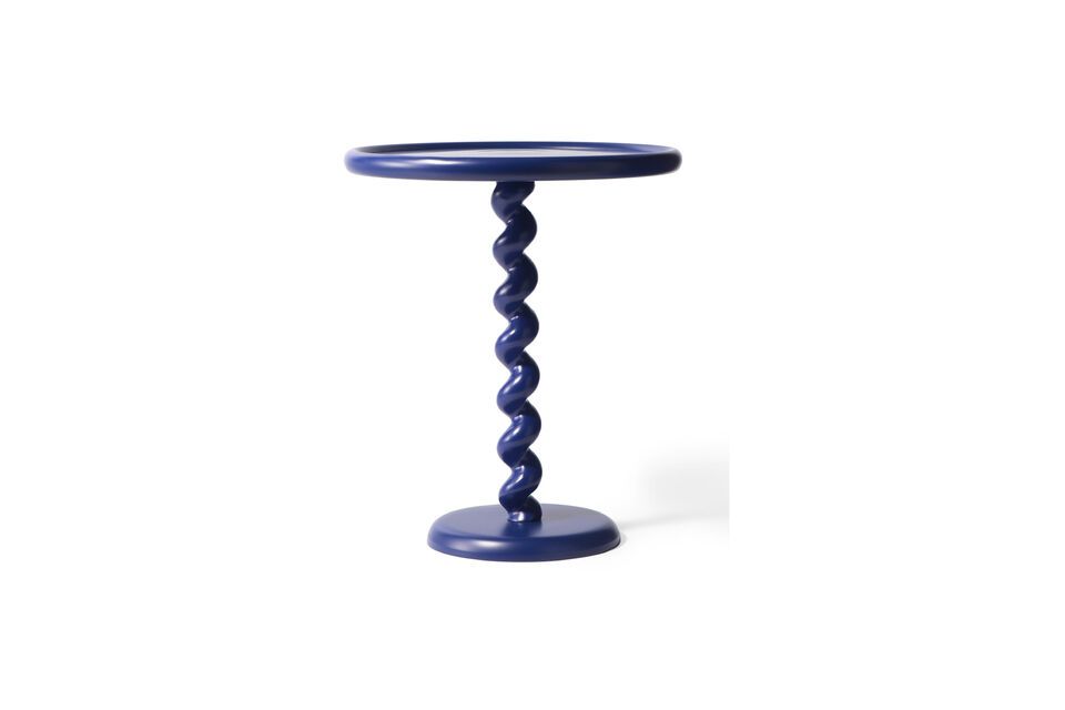 Tavolino Twister in fusione di alluminio blu scuro Pols Potten