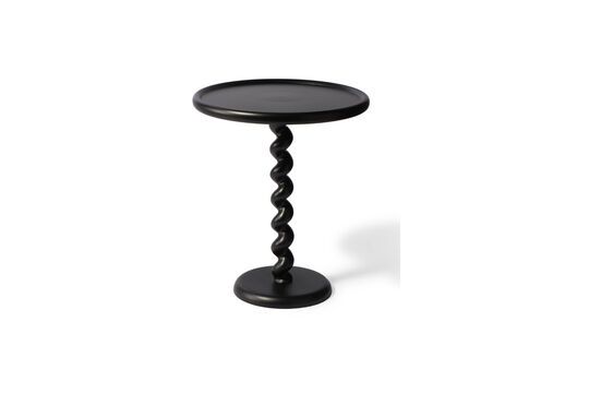 Tavolino Twister in fusione di alluminio nero Foto ritagliata