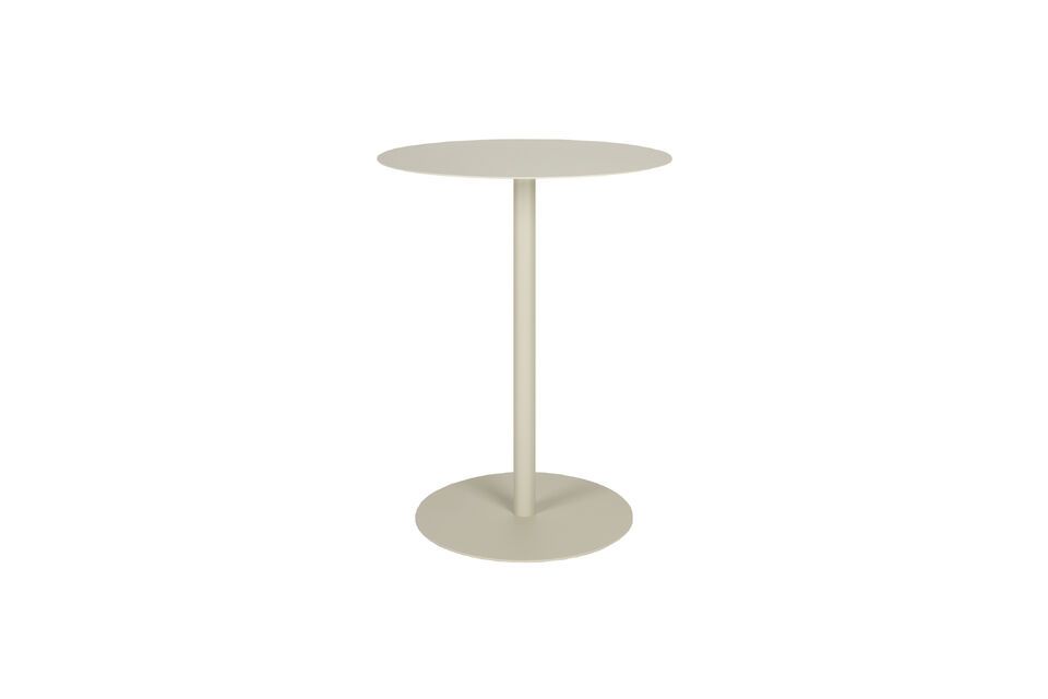 Tavolo bistrot in acciaio beige Snow Zuiver
