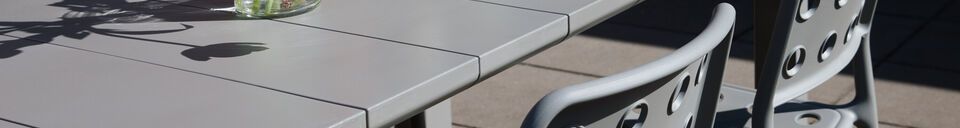 Materiali prima di tutto Tavolo da giardino in acciaio grigio Alban