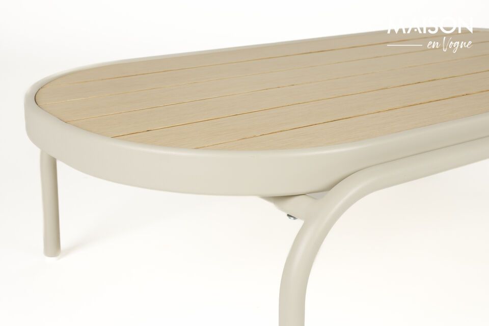 Tavolo da giardino in alluminio beige Vista - 7