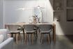 Miniatura Tavolo da pranzo in impiallacciatura di frassino beige 180x90 Sticks 2