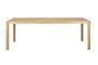 Miniatura Tavolo da pranzo in impiallacciatura di frassino beige 220x90 Sticks Foto ritagliata