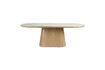 Miniatura Tavolo da pranzo ovale in legno beige 200x90 Almira 1