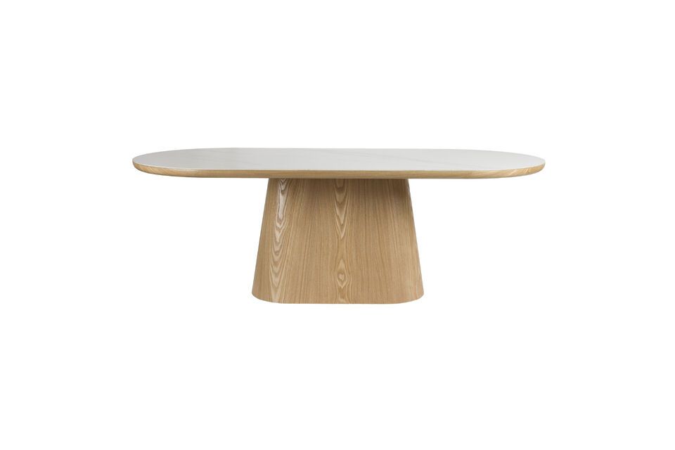 Tavolo da pranzo ovale in legno beige 200x90 Almira White Label