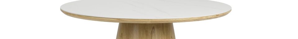 Materiali prima di tutto Tavolo da pranzo rotondo in legno beige Almira