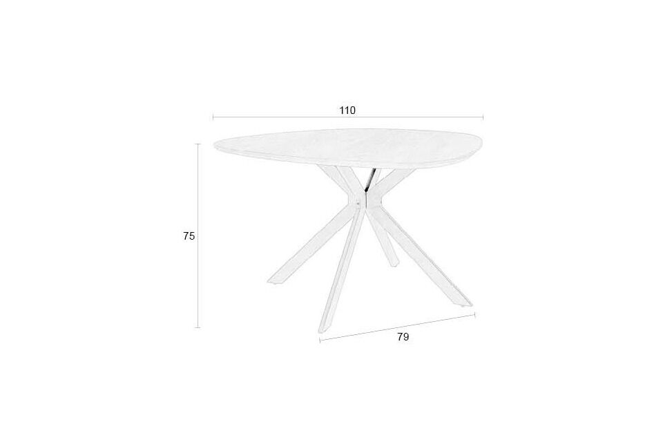 Con le sue generose dimensioni di 110 cm di diametro