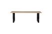 Miniatura Tavolo in rovere massiccio beige 220x90 con gambe a U Tablo 1