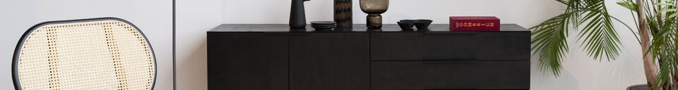 Materiali prima di tutto Travis Credenza in rovere nero