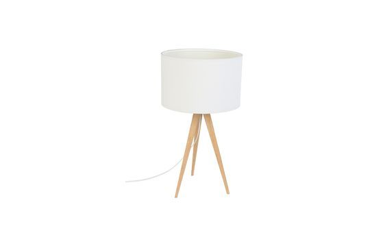 Tripod Lampada da tavolo in legno bianco Foto ritagliata
