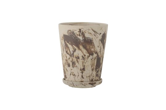 Vaso da fiori con piattino marrone Stacy Foto ritagliata