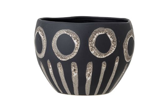 Vaso da fiori in gres nero Magnus Foto ritagliata