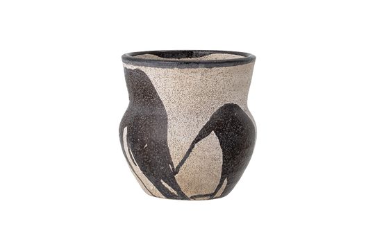 Vaso da fiori in terracotta Nala nero Foto ritagliata