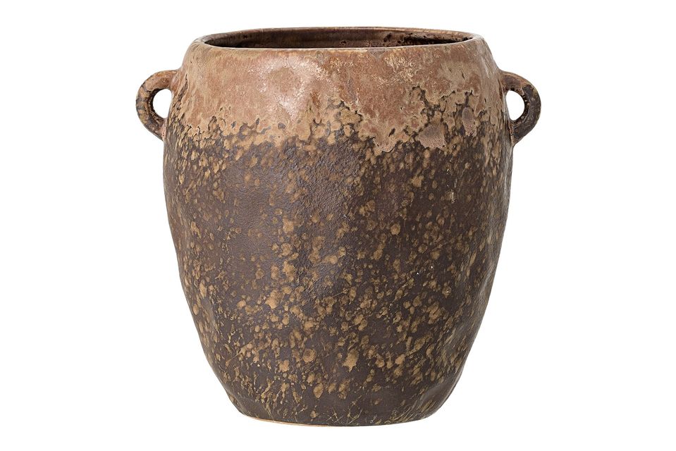 Vaso da fiori marrone in gres Nenne Bloomingville