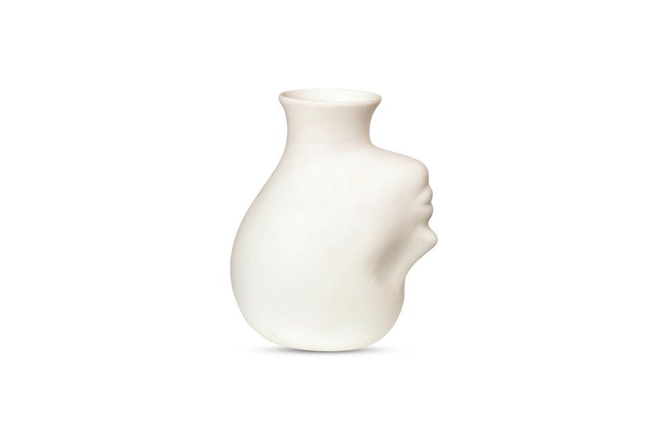 Vaso di porcellana bianca Upside Down Pols Potten