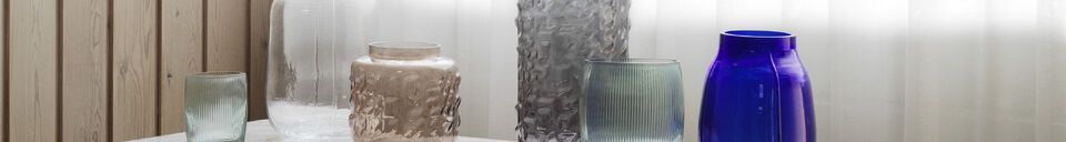 Materiali prima di tutto Vaso grande in vetro grigio Tombola