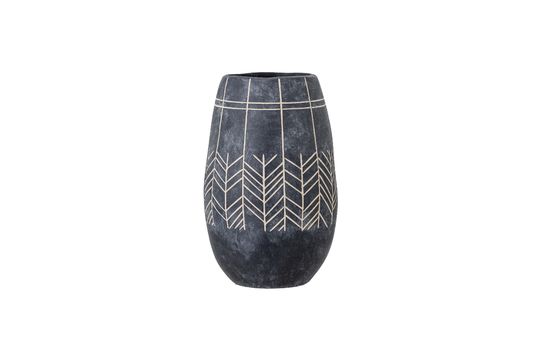 Vaso in ceramica nera Mahi per decorazione Foto ritagliata