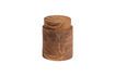 Miniatura Vaso in legno di acacia beige opalino con coperchio 1