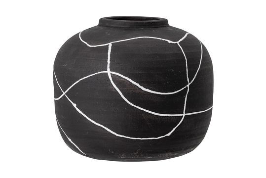 Vaso in terracotta nera Niza per decorazione Foto ritagliata