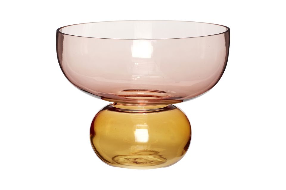 Vaso in vetro ambrato e rosso Spectacle Hübsch