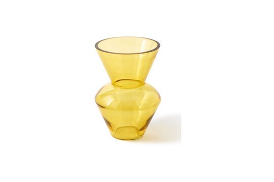 Vaso in vetro giallo Fat neck